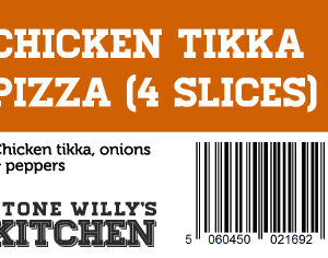 Chicken Tikka Pizza (4 Slices)